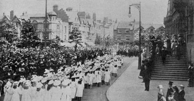 Die Volljährigkeit und Hochzeitsfeierlichkeiten des Herzogs von Westminster in Chester, Illustration aus The King, 1. Juni 1901 von English Photographer